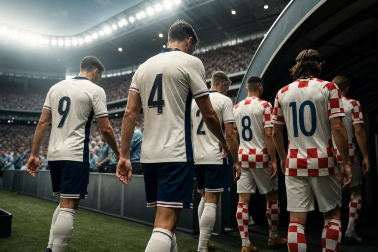 Illustration du match England - Croatia