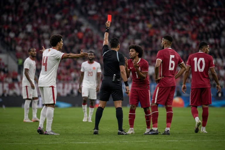 Illustration du match Canada - Qatar