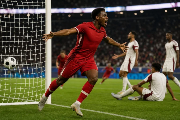 Illustration du match Canada - Qatar