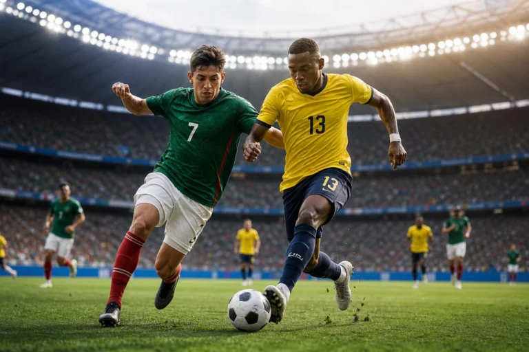 Illustration du match Mexico - Ecuador