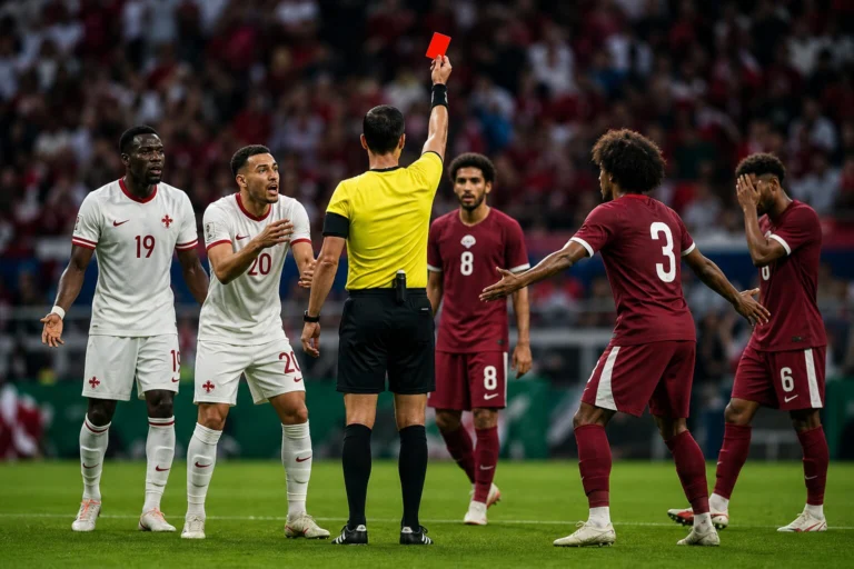 Illustration du match Canada - Qatar