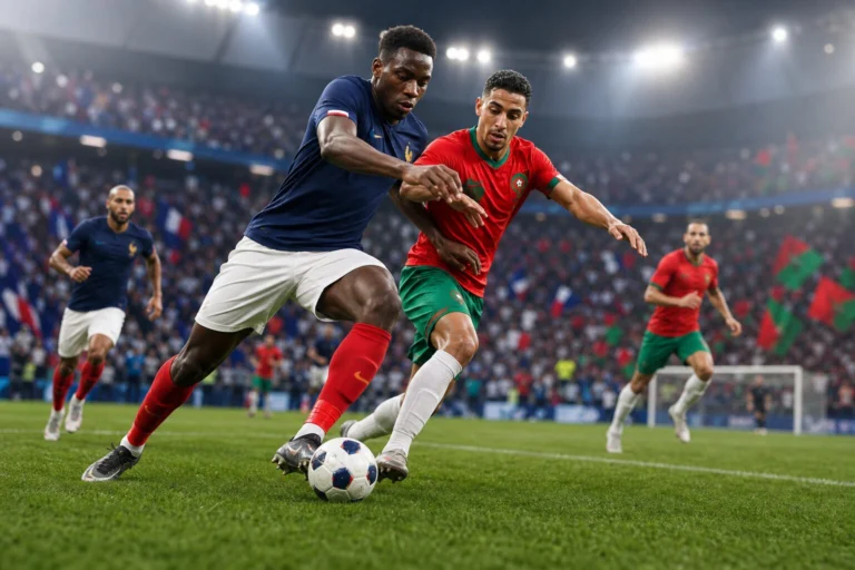 Illustration du match France - Maroc
